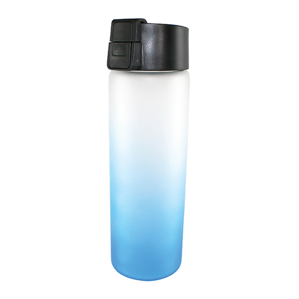 Halcyon® 20 oz. Frosted Glass Bottle with Flip Top Lid 7