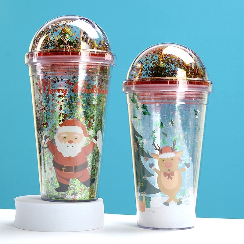Custom Transparent Christmas Straw Tumbler 6
