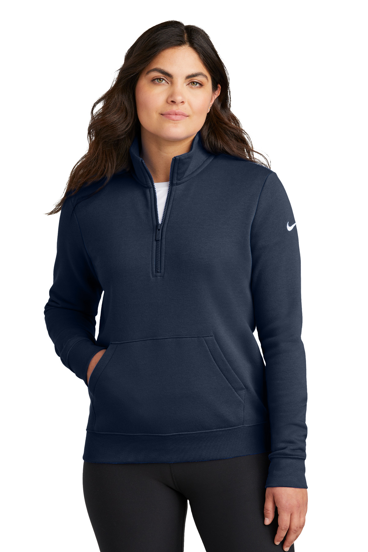 Nike Women's Club Fleece Sleeve Swoosh 1/2-Zip NKDX6720 6