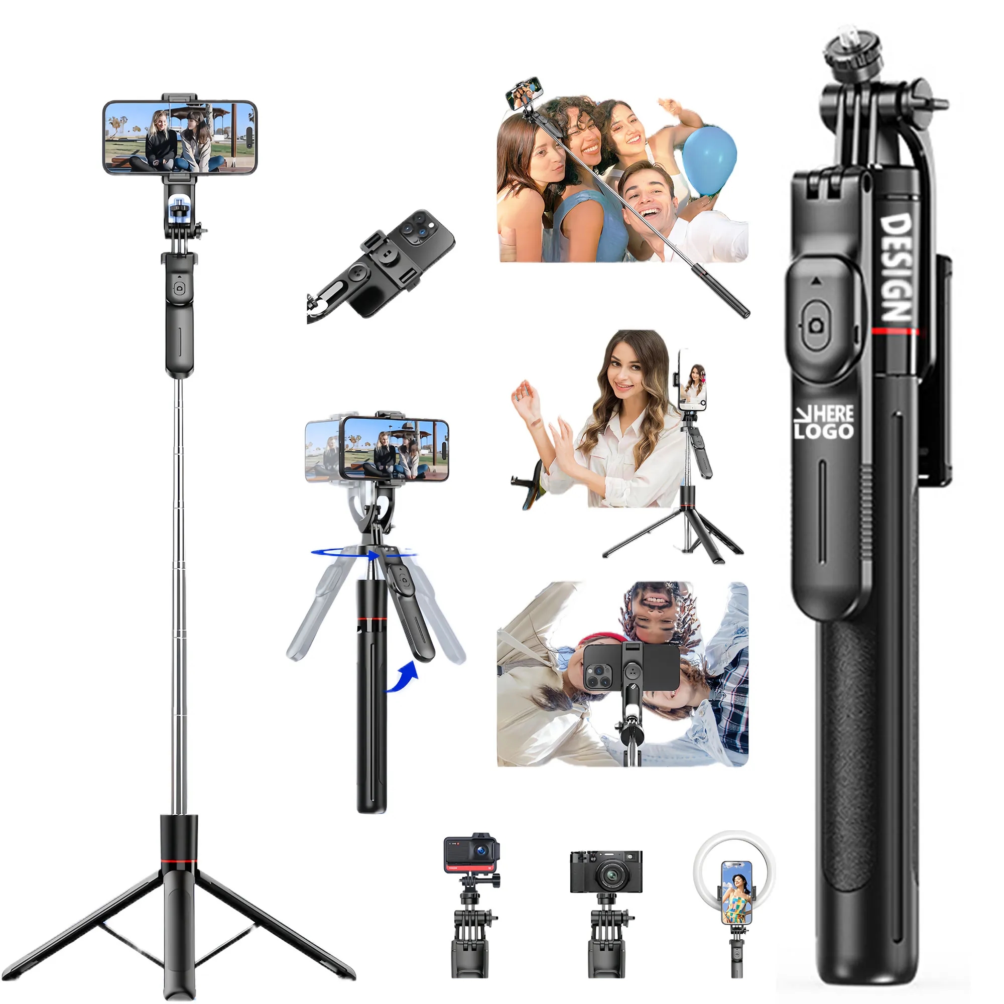 Professional Anti-Shake Extendable Selfie Stick Tripod