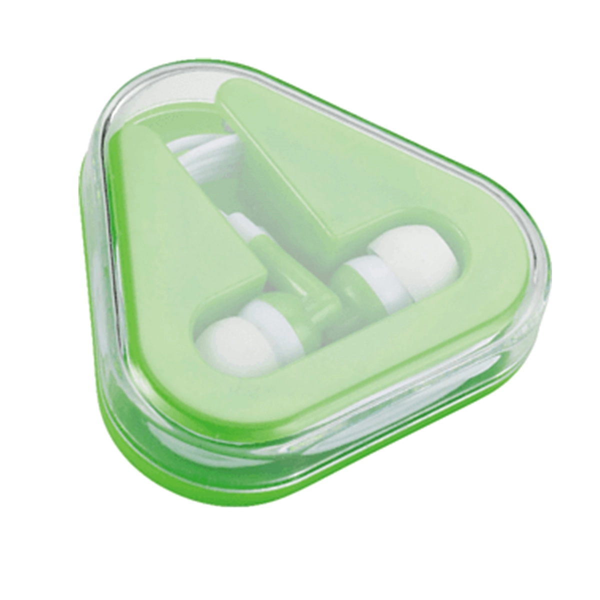Promotional Earbuds Triangle Case printed Portable Earbuds 4