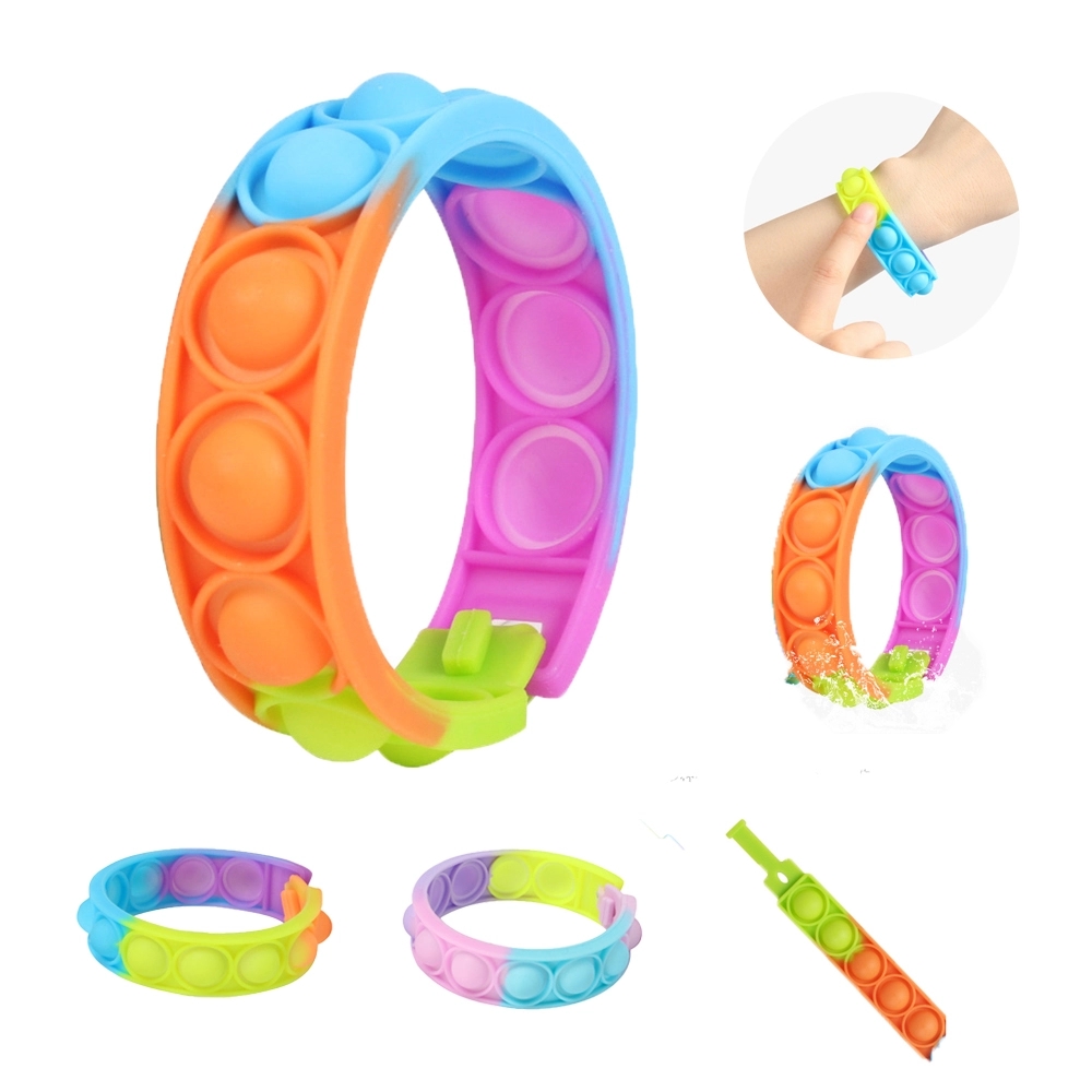 multicolor Push Pop Bubble Sensory Fidget Wristband 4