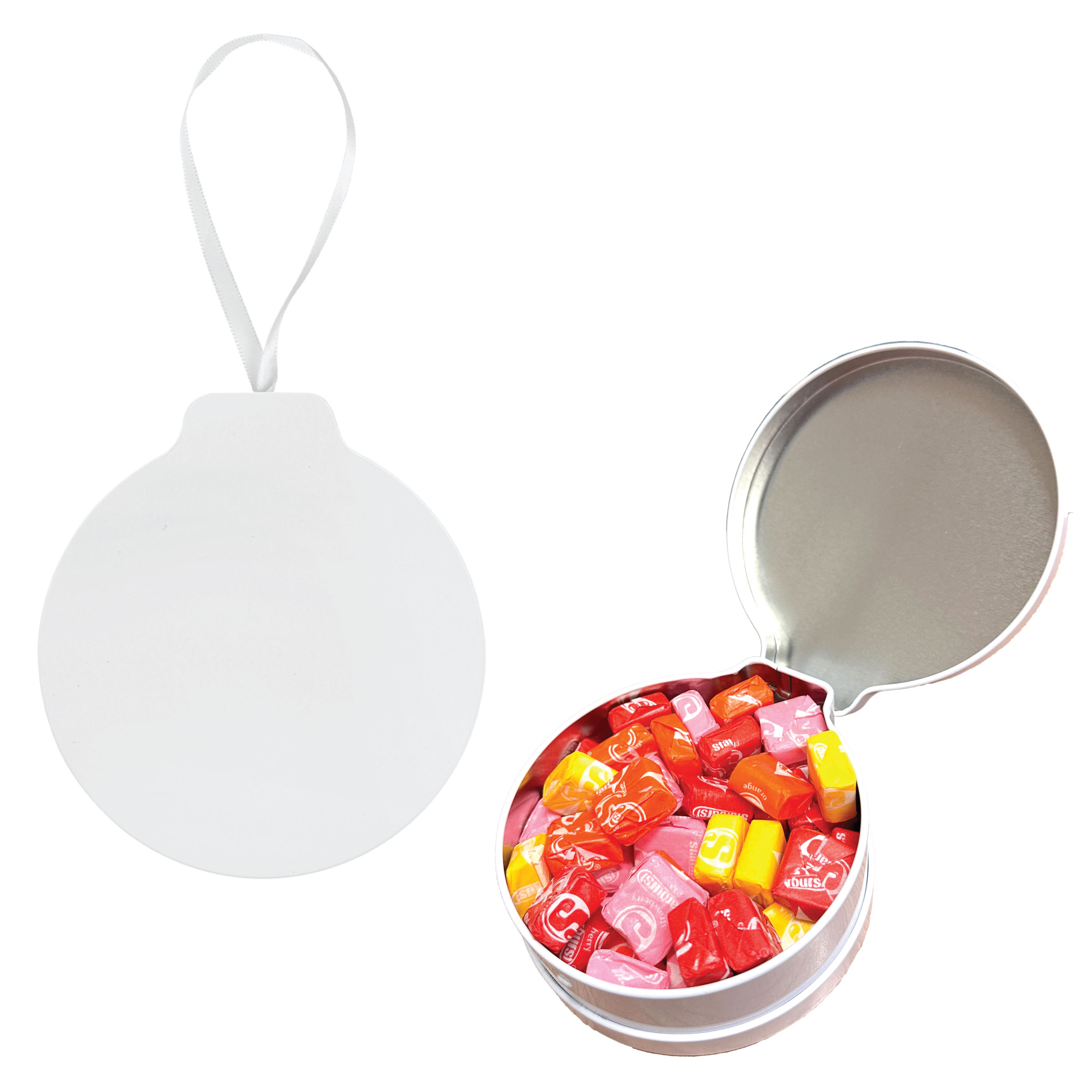 FULL COLOR ORNAMENT TIN WITH CANDY 6