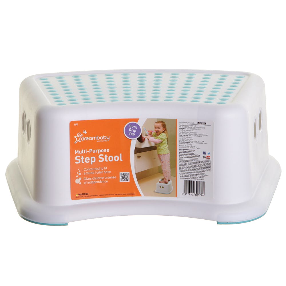 Step Stools - Anti-Slip White Aqua Dots 2