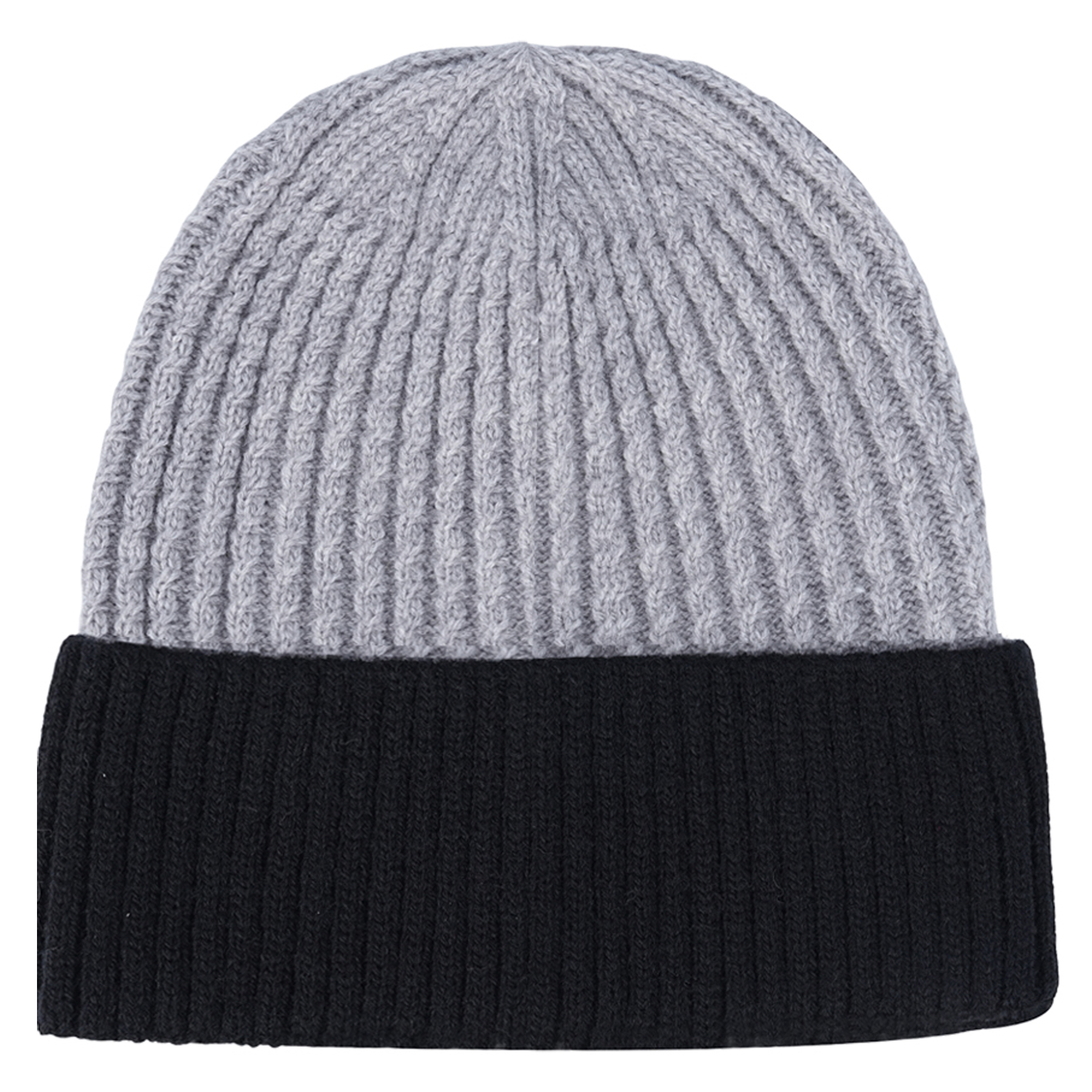 Unisex Two-Tone Cuffed Knit Beanie With Custom Logo 7