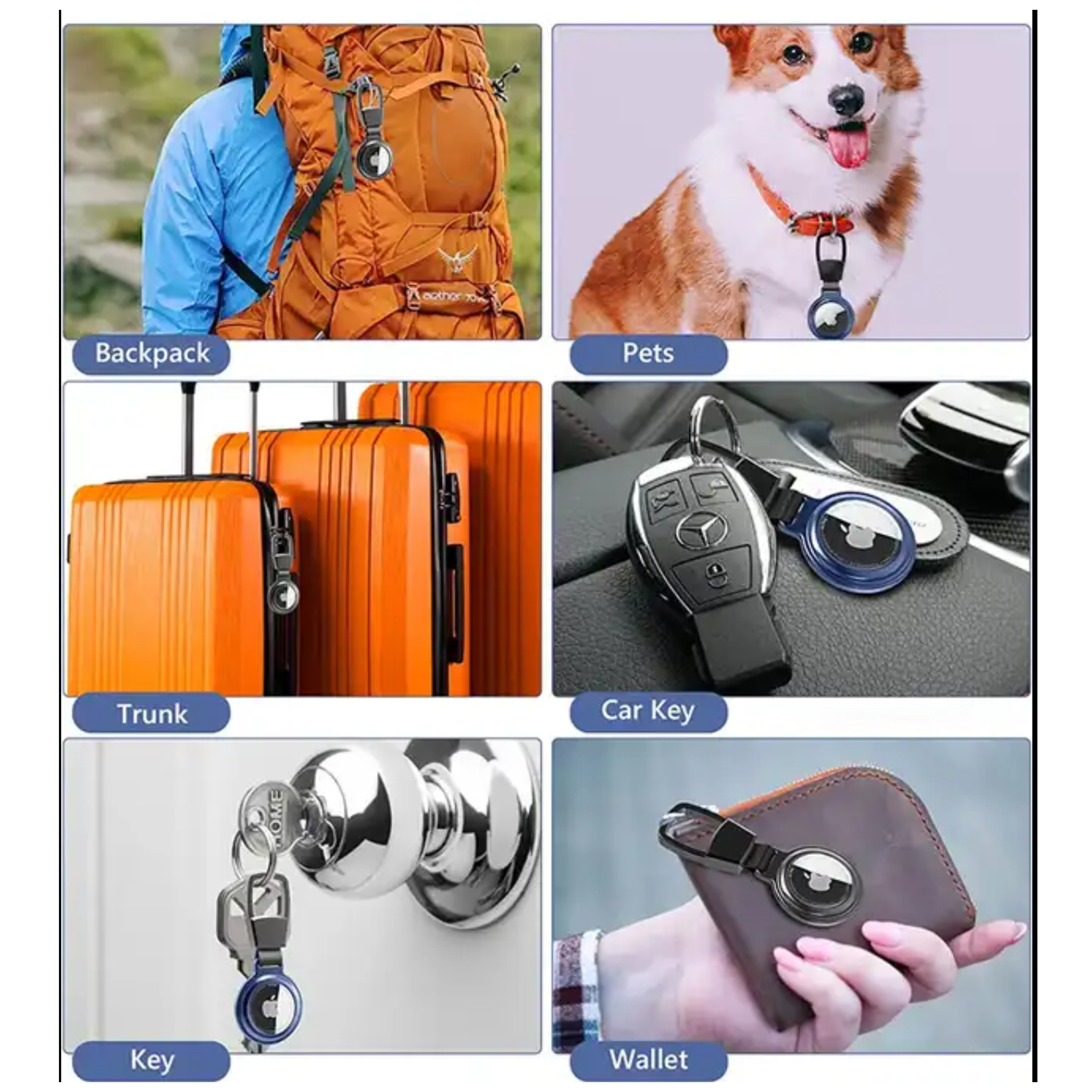 Metal Magnetic Airtag Keychain Holder 3