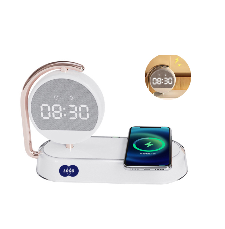 Multifunctional LED Alarm Clock with Night Light and Qi Charger 1