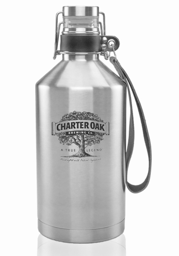 64 oz Canteen Stainless Steel Beer Growlers, custom water bottle with logo imprint 1