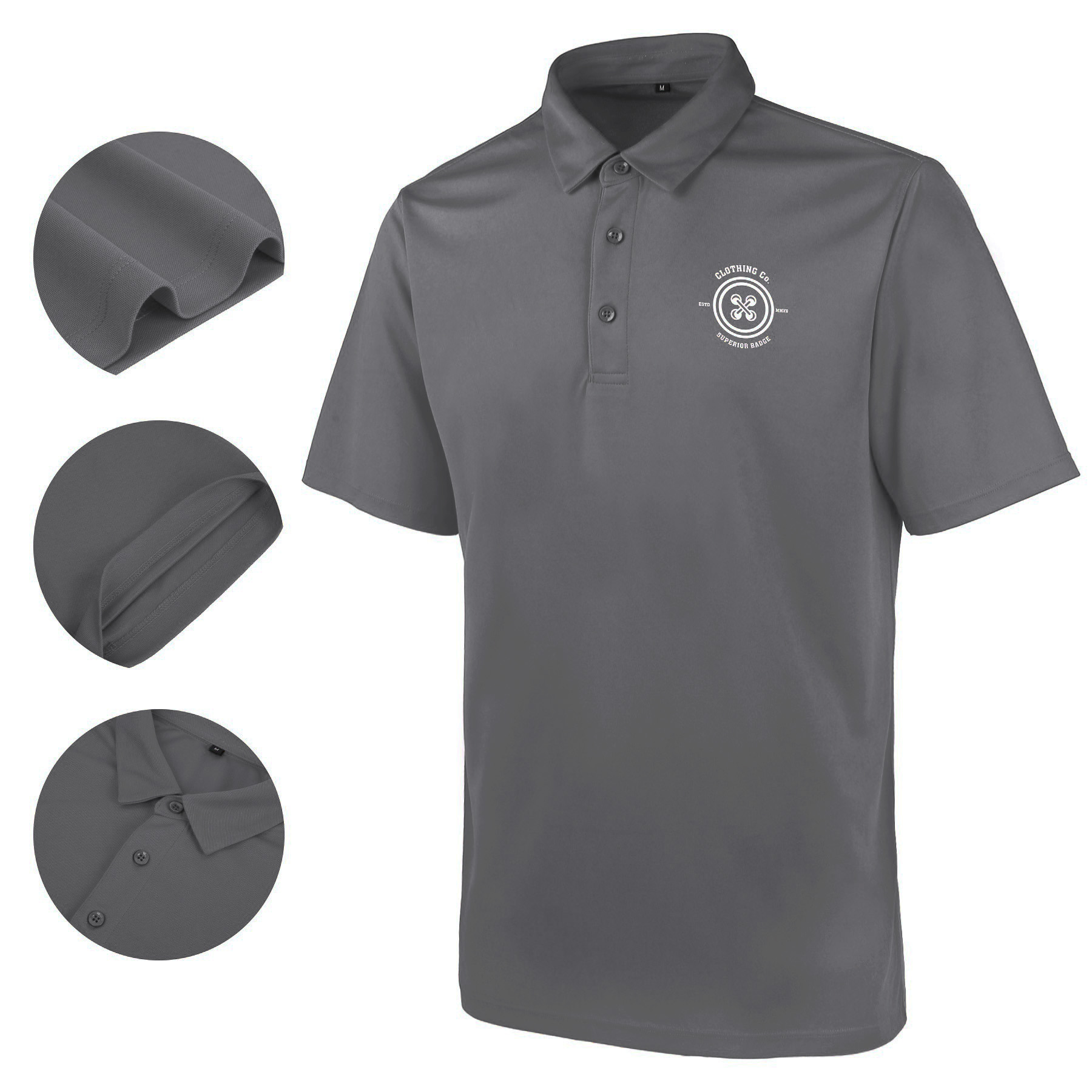 Men's Micro Pique Ribbed Collar Polo Shirt 16