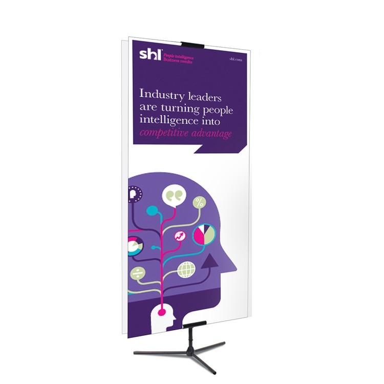 Adjustable Banner Stand Replacement Graphic, 33" x 84" Vinyl Banner, Double-Sided 2