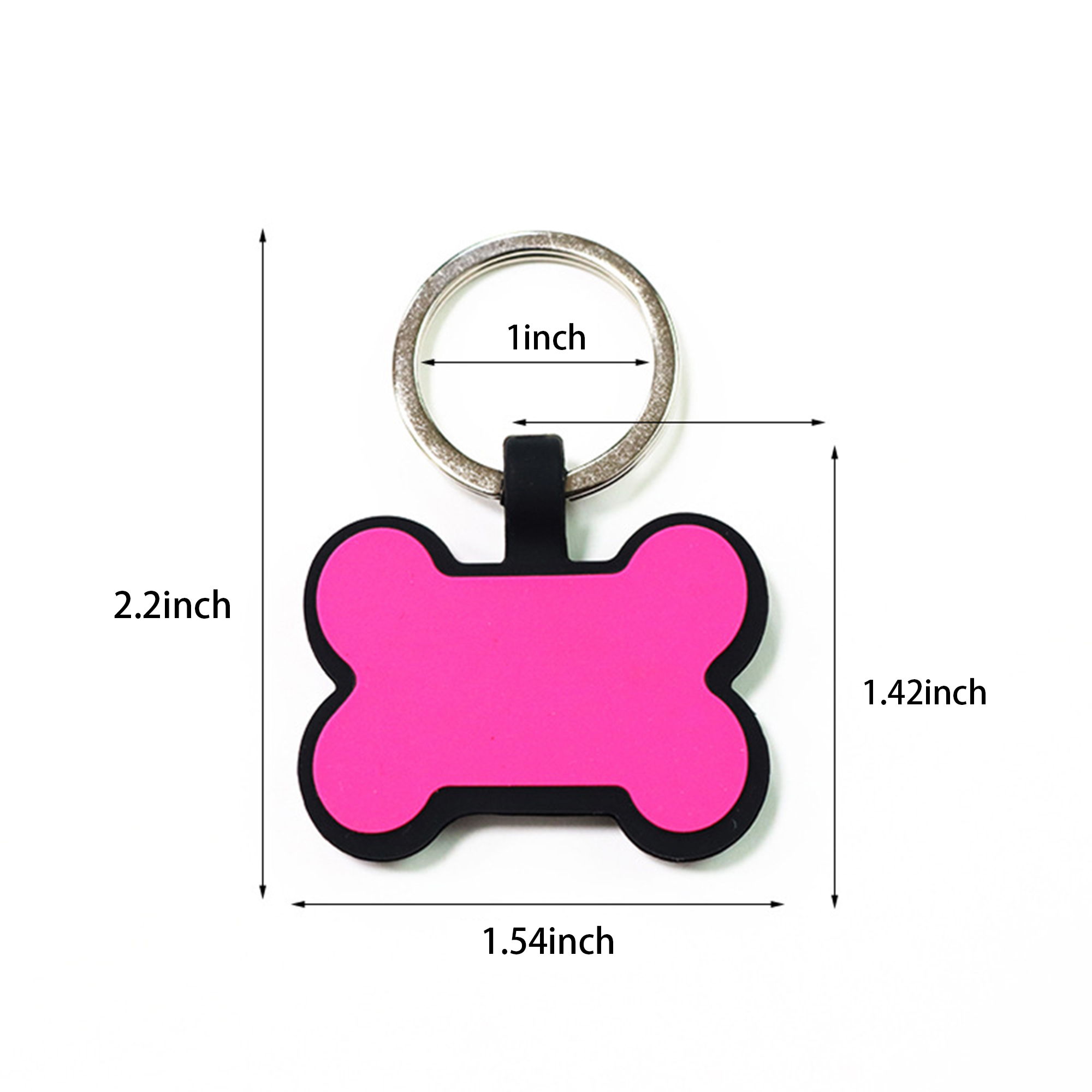 Bone Shaped Silicone Pet ID Tag 3