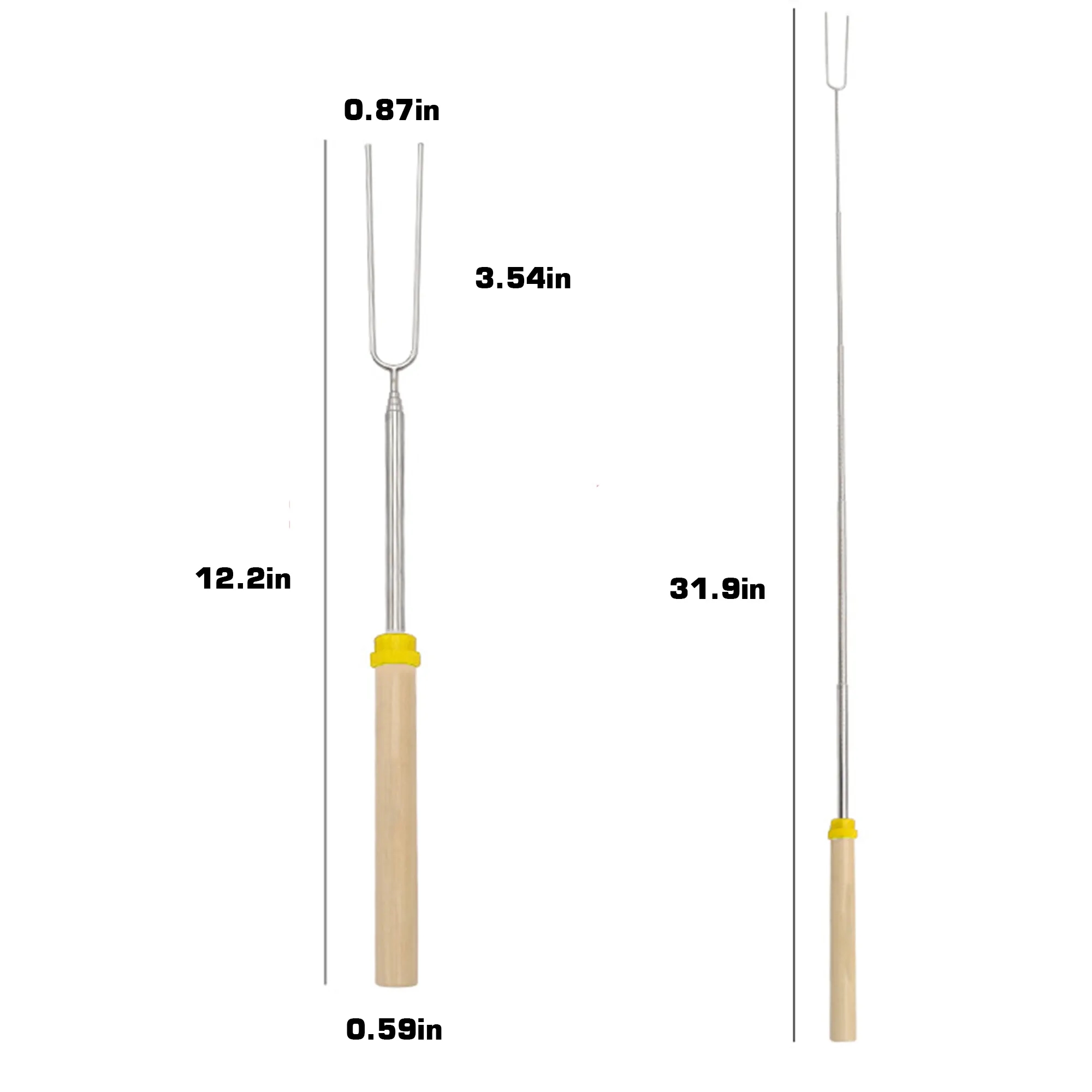 Retractable Barbecue Fork 6
