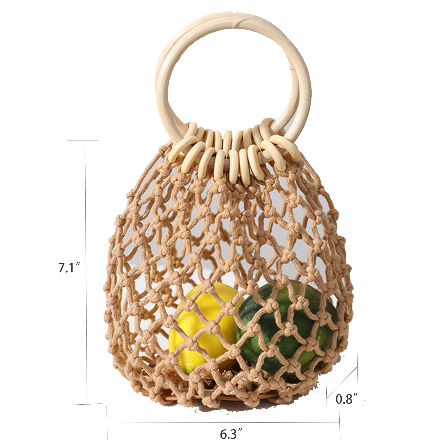 Jute Handwoven Straw Shoulder Bag Summer Beach Handbag 3
