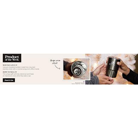Elite Geometry Recycled Stainless Tumbler 16oz 49