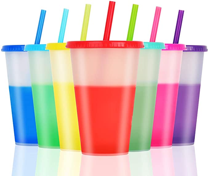 16 OZ Transparent G PP Sensitive Dandruff Tumbler/Lid and Straw Cup 6