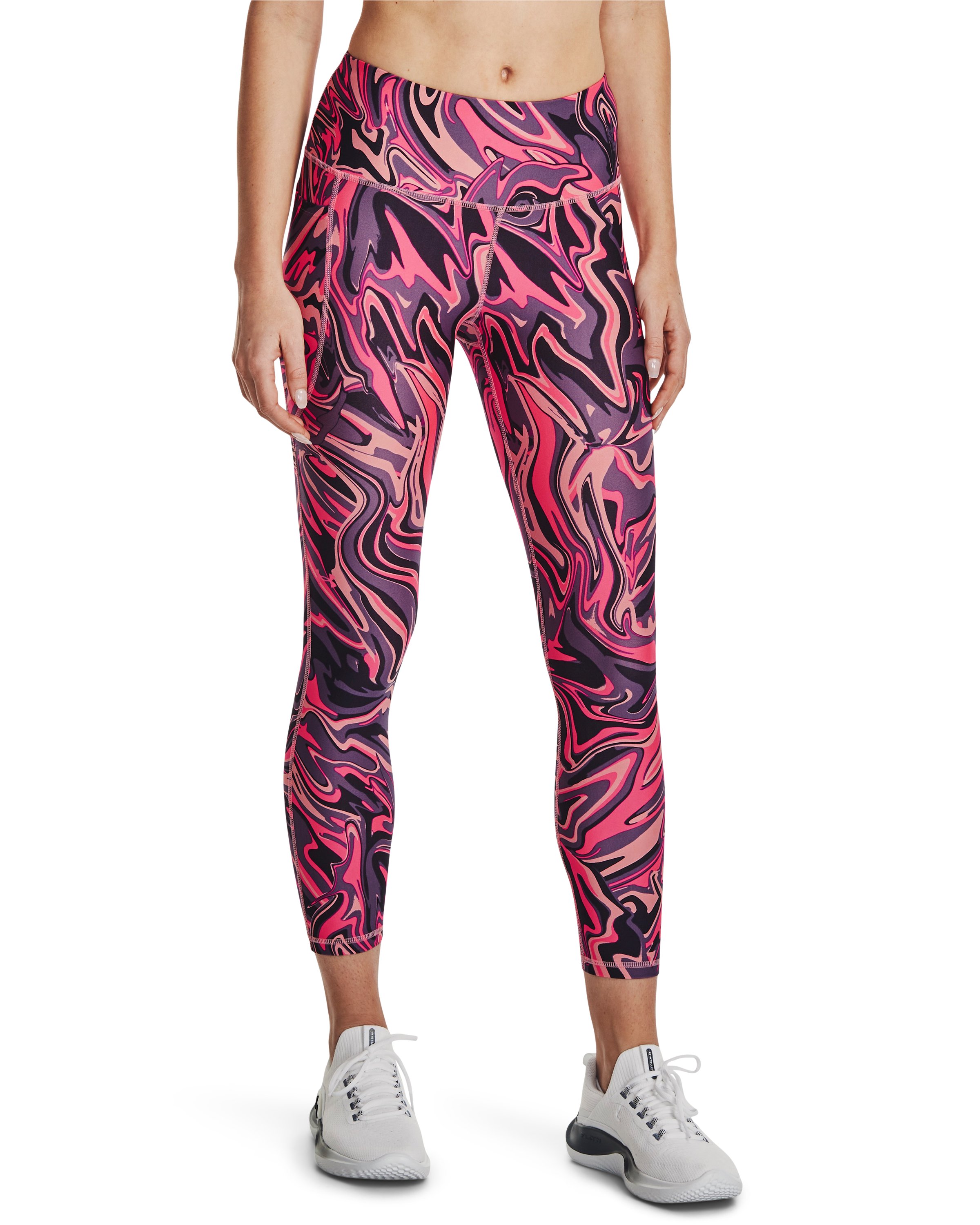 HeatGear No-Slip Waistband Printed Women's Ankle Leggings 3