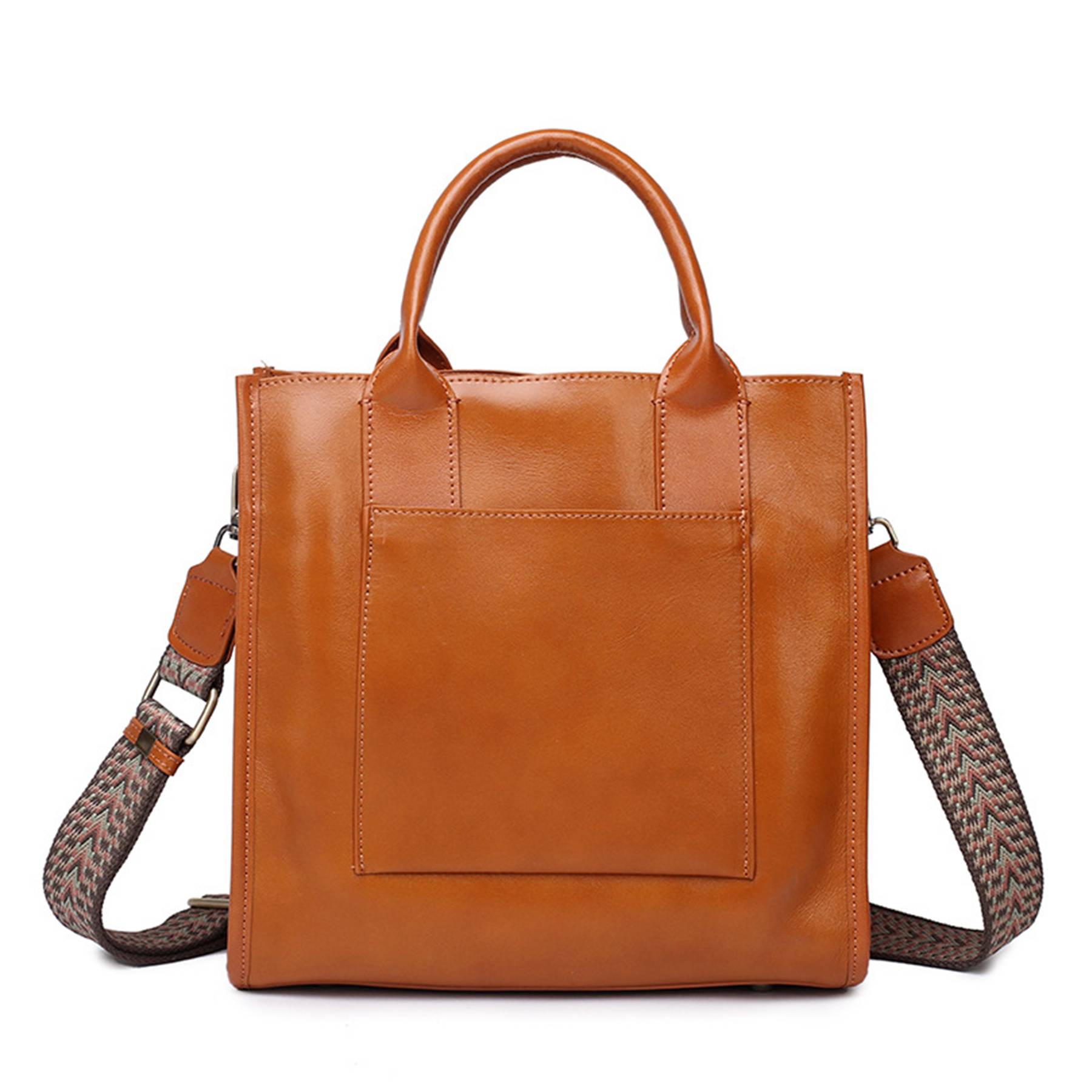 Vegan Leather Simple Vintage Shoulder Retro Handbag 12