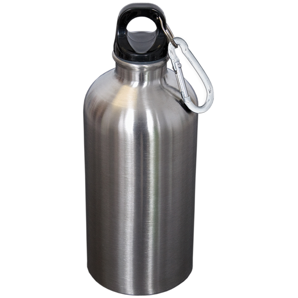 500 Ml (17 Fl. Oz.) Stainless Steel Bottle With Carabiner, custom water bottle with logo imprint 4
