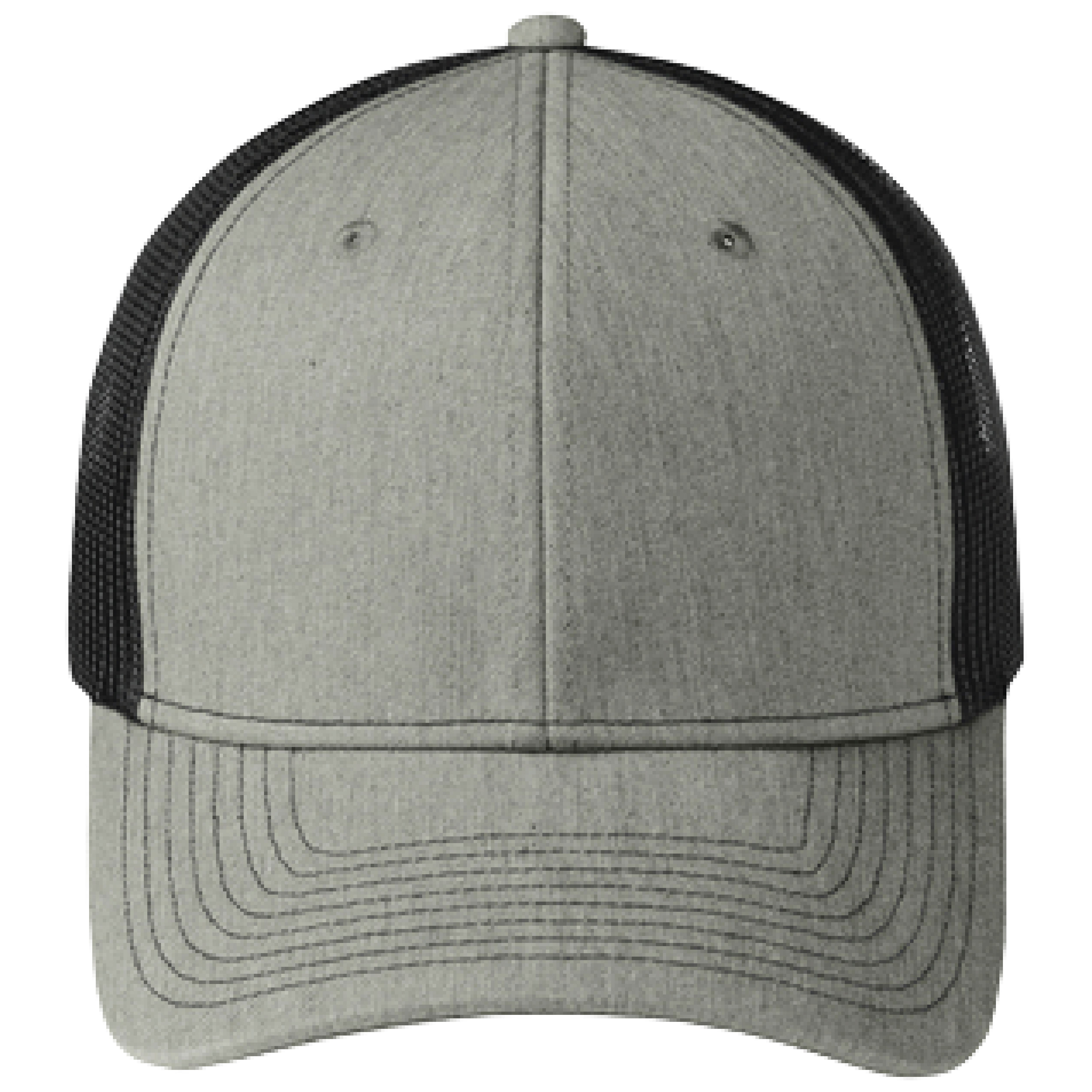 Port Authority C402 6-Panel Snapback Trucker Hat w/Leatherette Adhesive Patches or Embroidery 25