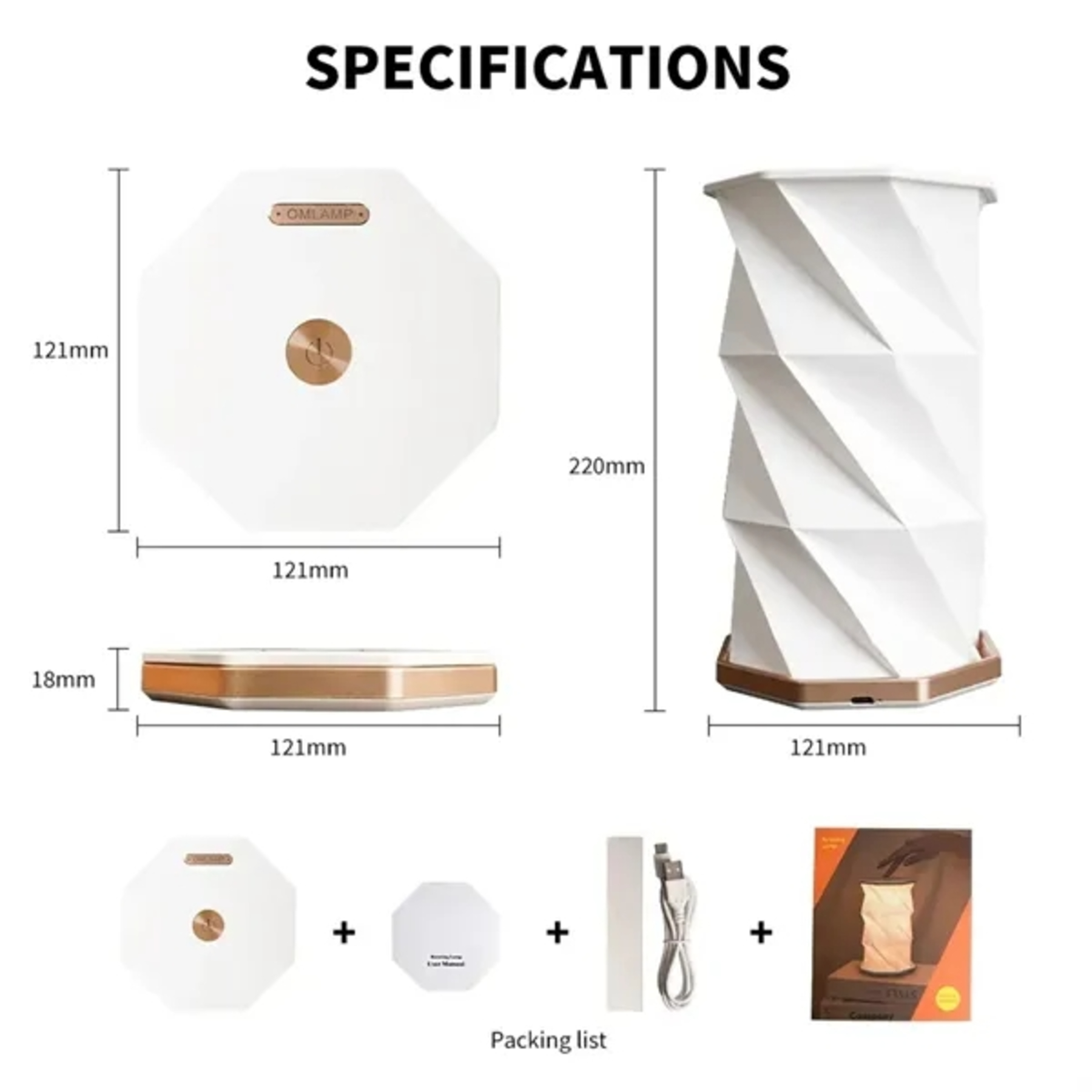 Foldable Rotating Book Light 1