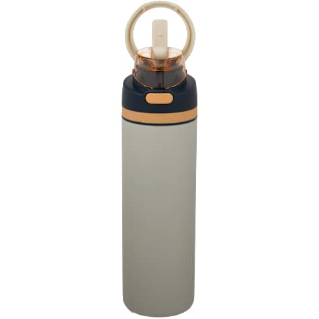 Elvin 28oz Recycled Stainless Flip Straw Bottle, custom water bottle with logo imprint 106