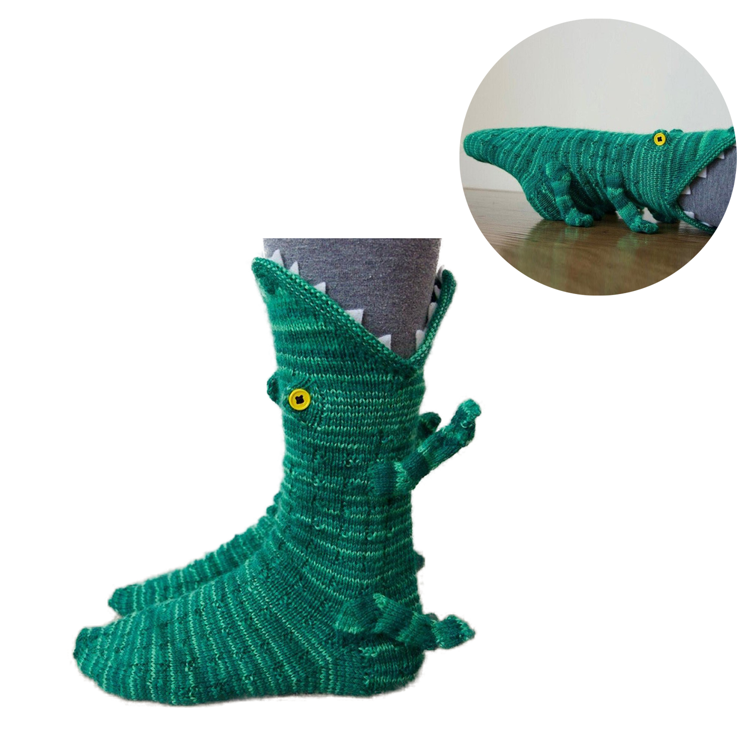 Knit Crocodile Socks 3