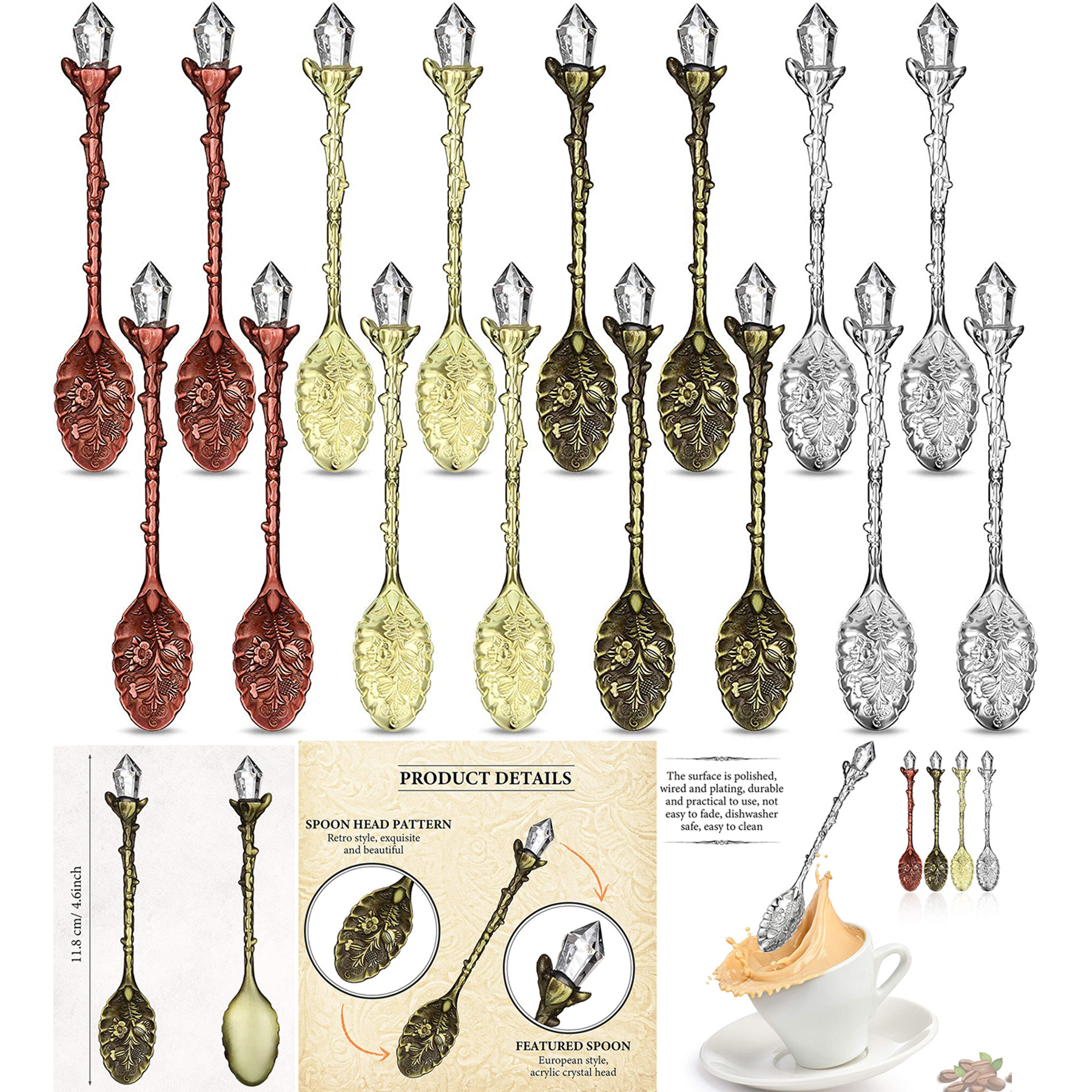 Retro Spoon Crystal Alloy Spoon