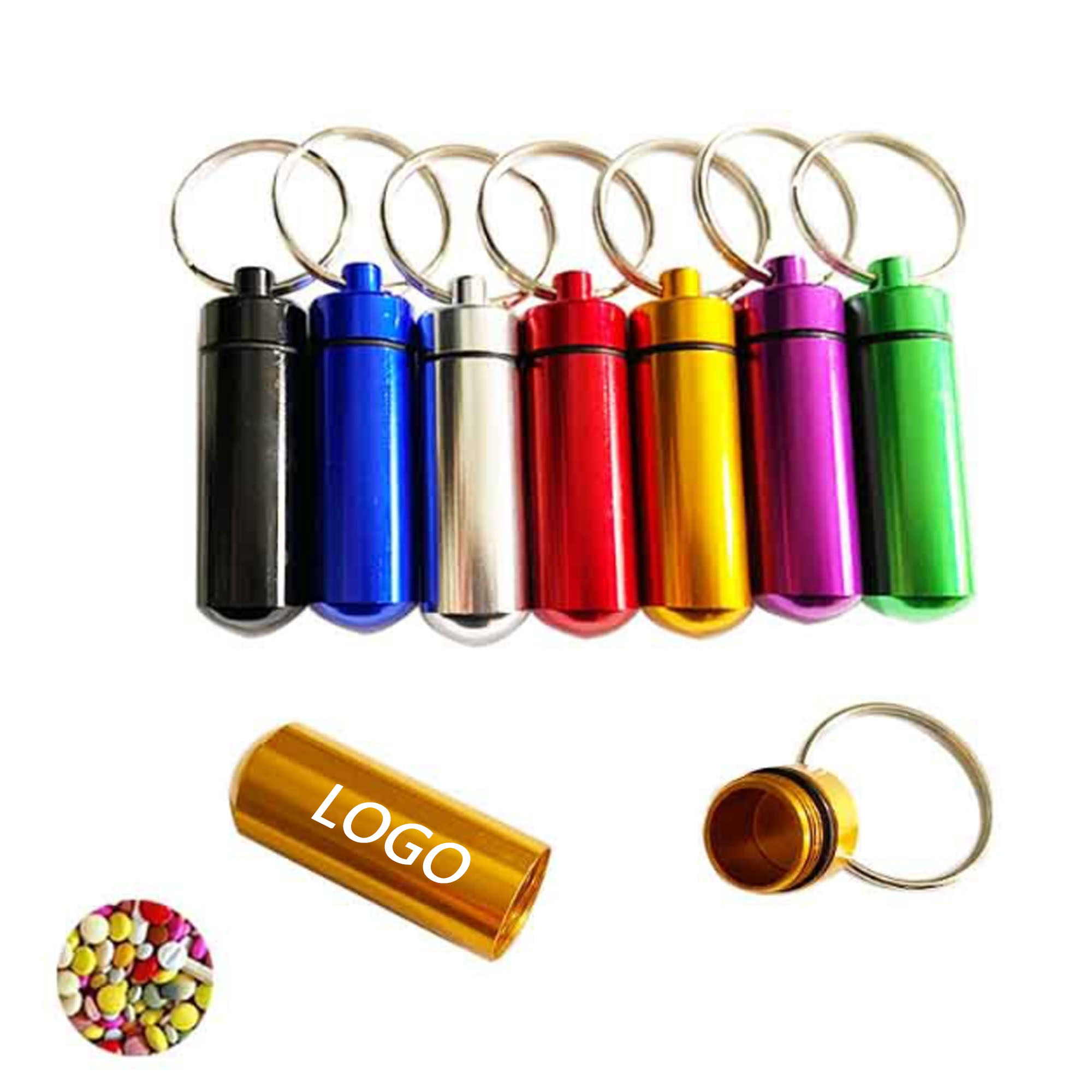 Customizable Urgent Medicine Bottle With Keychain 4