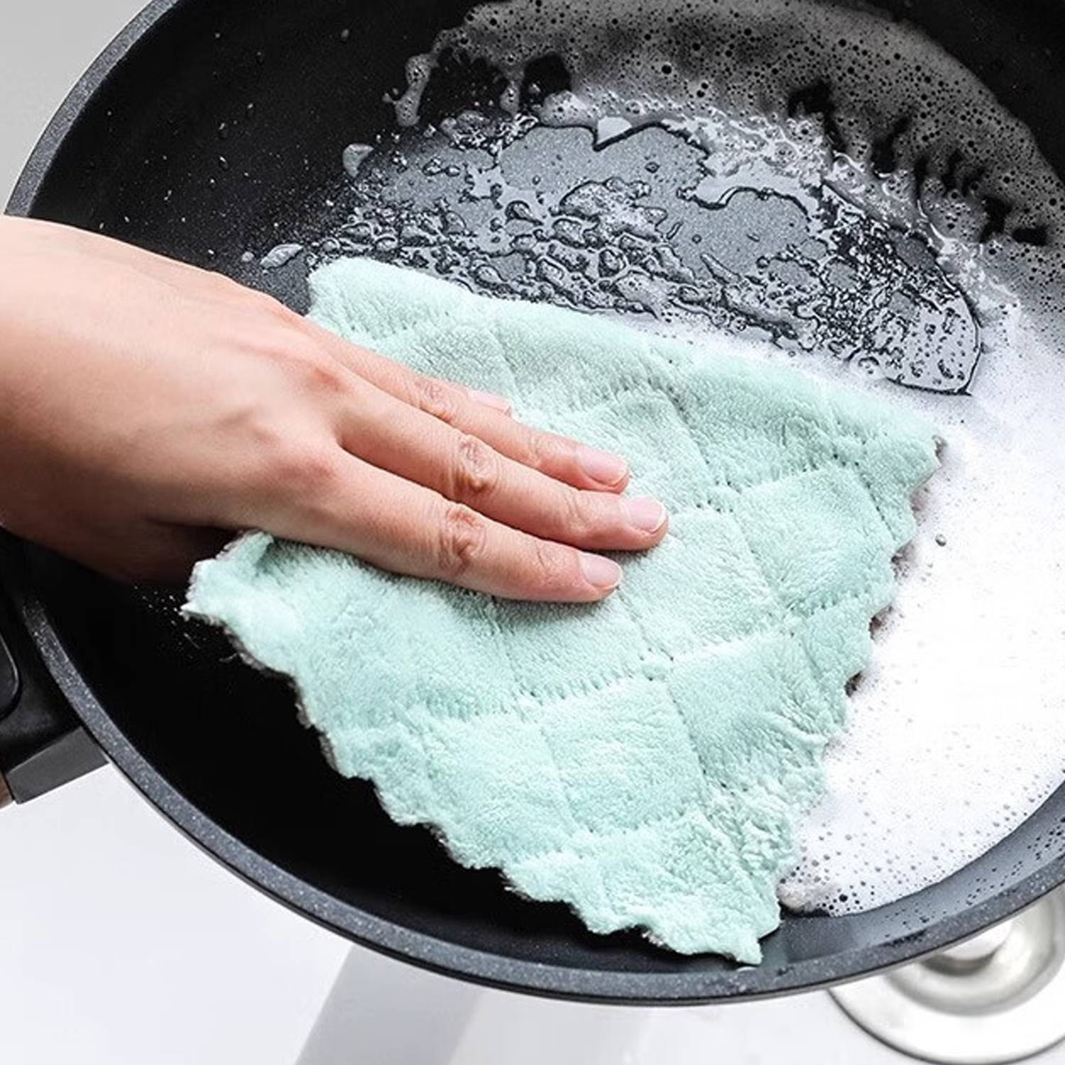 Thick Coral Fleece Cleaning Cloths 7