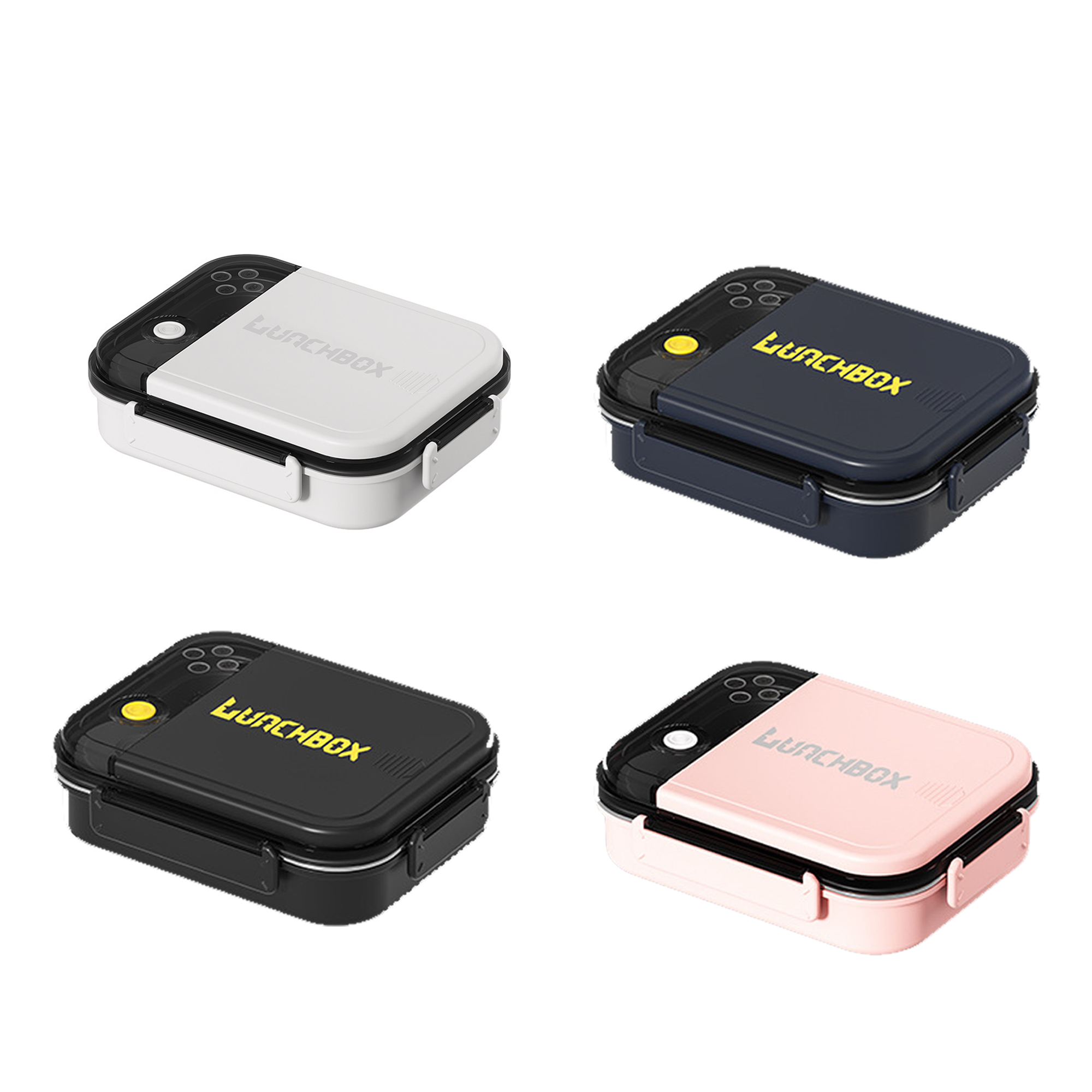 Stainless Steel 4-Compartment Lunch Box 6