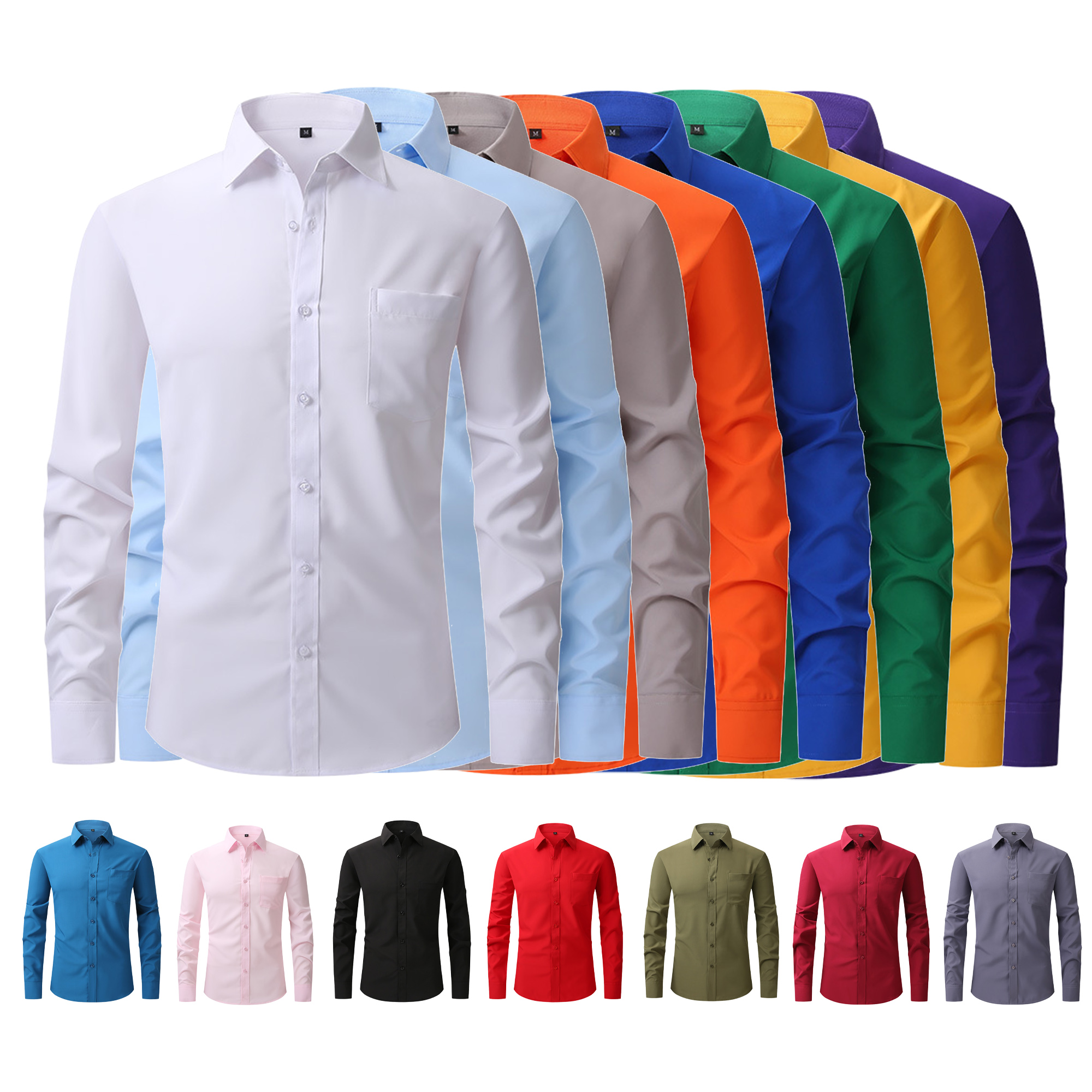 Long-Sleeved Business Casual Shirt Professional Formal Man 2
