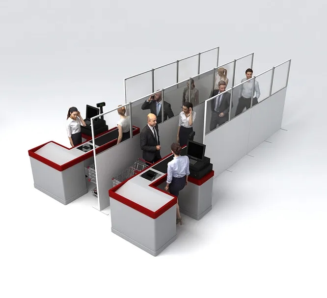 SEG Portable Straight Line Queuing Panel 5