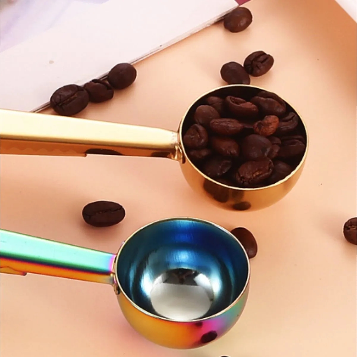 Stainless Steel Coffee Scoop With Bag Clip 2
