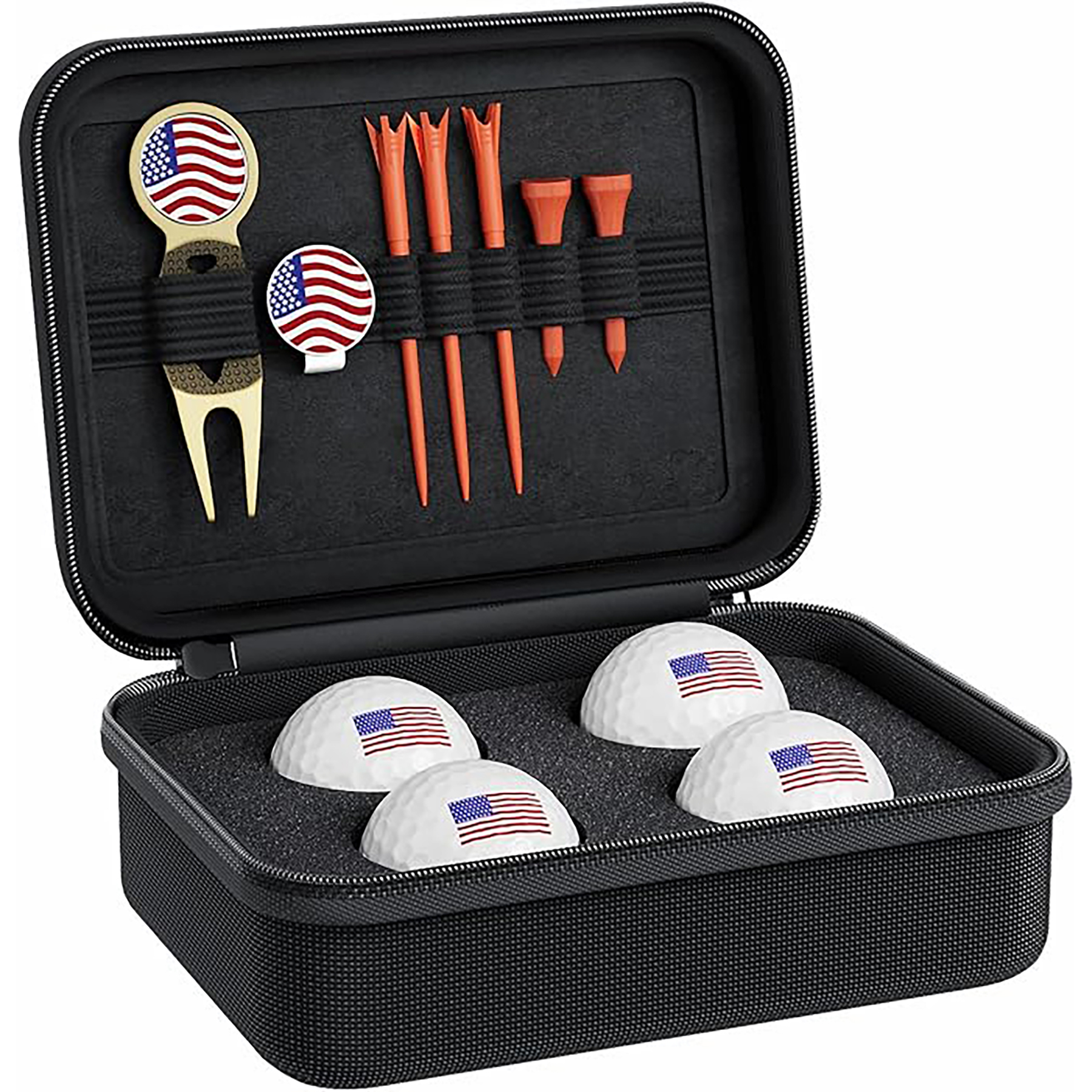 Golf Accessories Set with Premium Leather Case 2