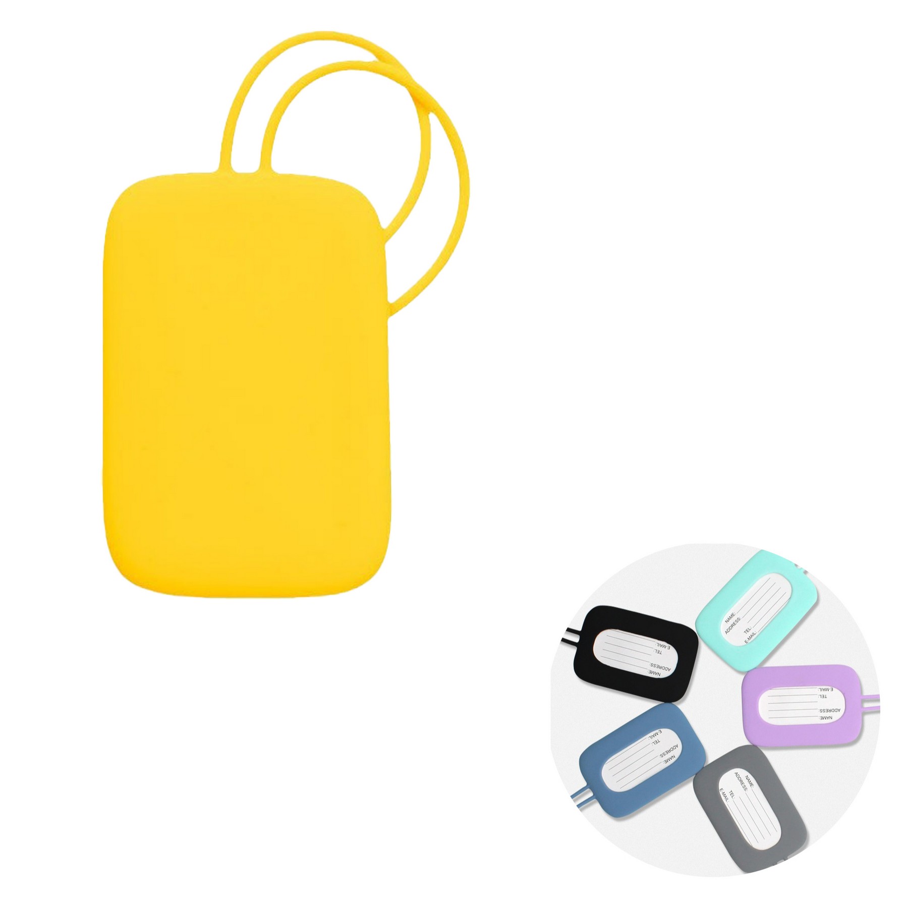 Drop Proof Waterproof Silicone Luggage Tag With Sling 4