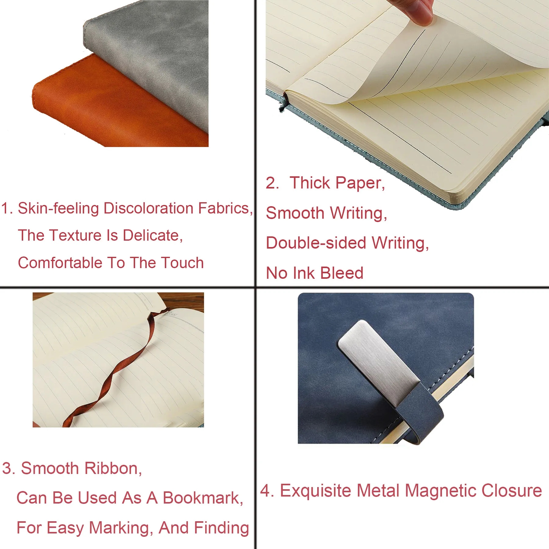 A5 Business Office Leather Magnetic Buckle Notepad 5