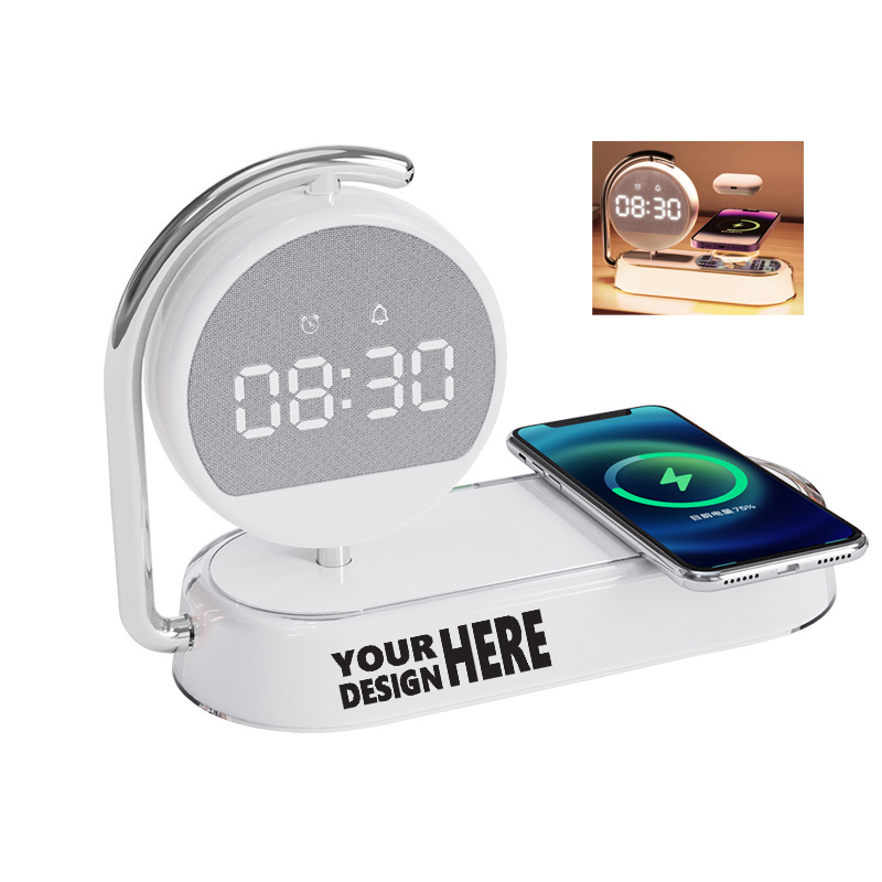 Wireless Charging LED Alarm Clock with Night Light 2