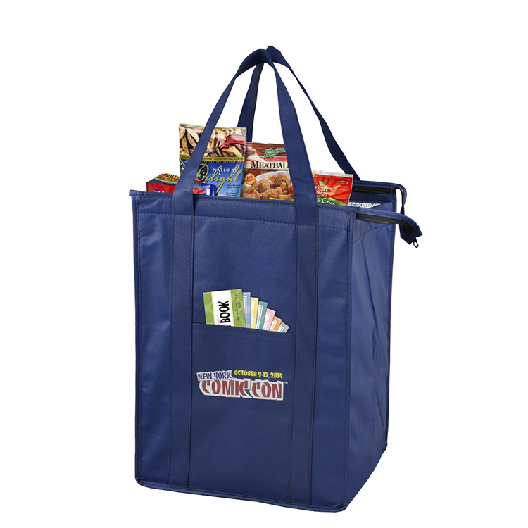 12"W x 16"H x 10"Gusset - "SUPER COOLER" Large Insulated Cooler Zipper Tote Bag 38