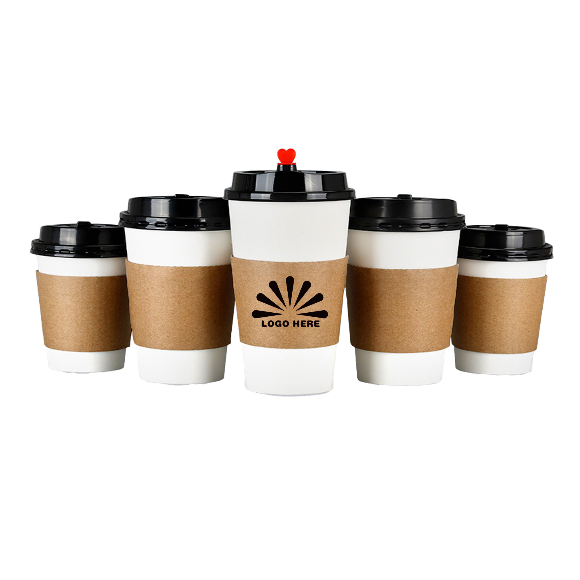 Insulated Kraft Paper Coffee Cup Sleeves 2