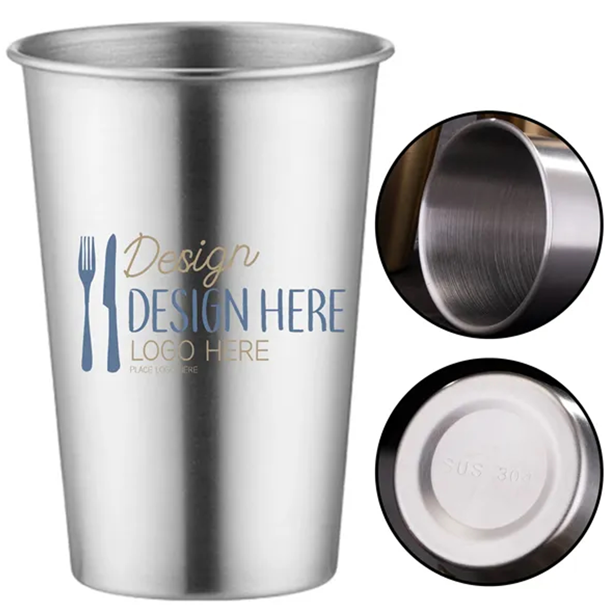 17oz Stainless Steel Beer Cup SUS304, custom bottle opener with logo imprint 3
