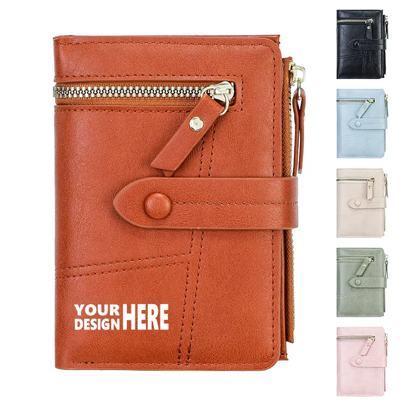 Leather Short Zipper Purse 2