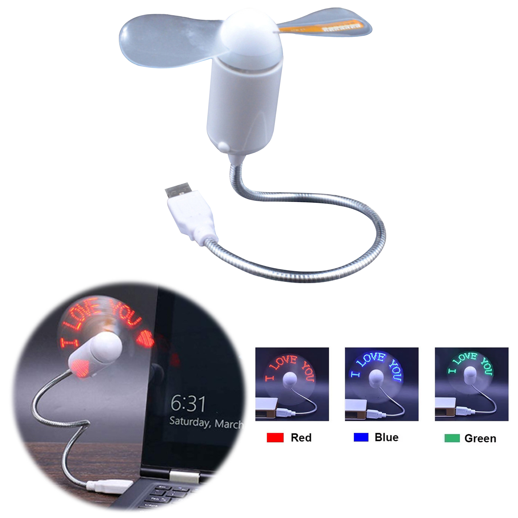 USB LED Portable Fan 2