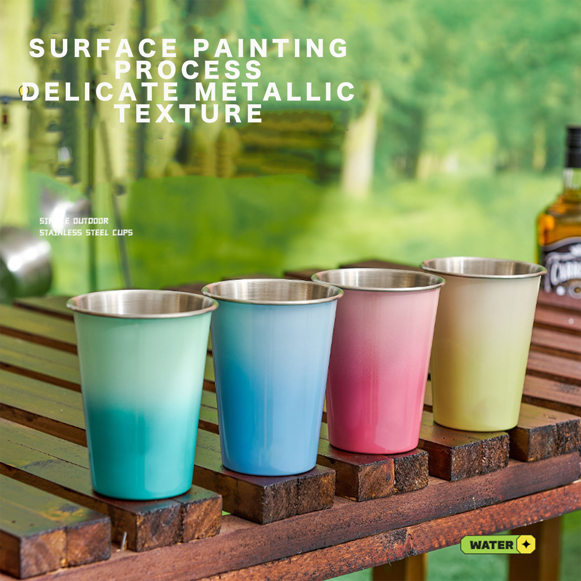 Stainless Steel Gradient Water Cup 2
