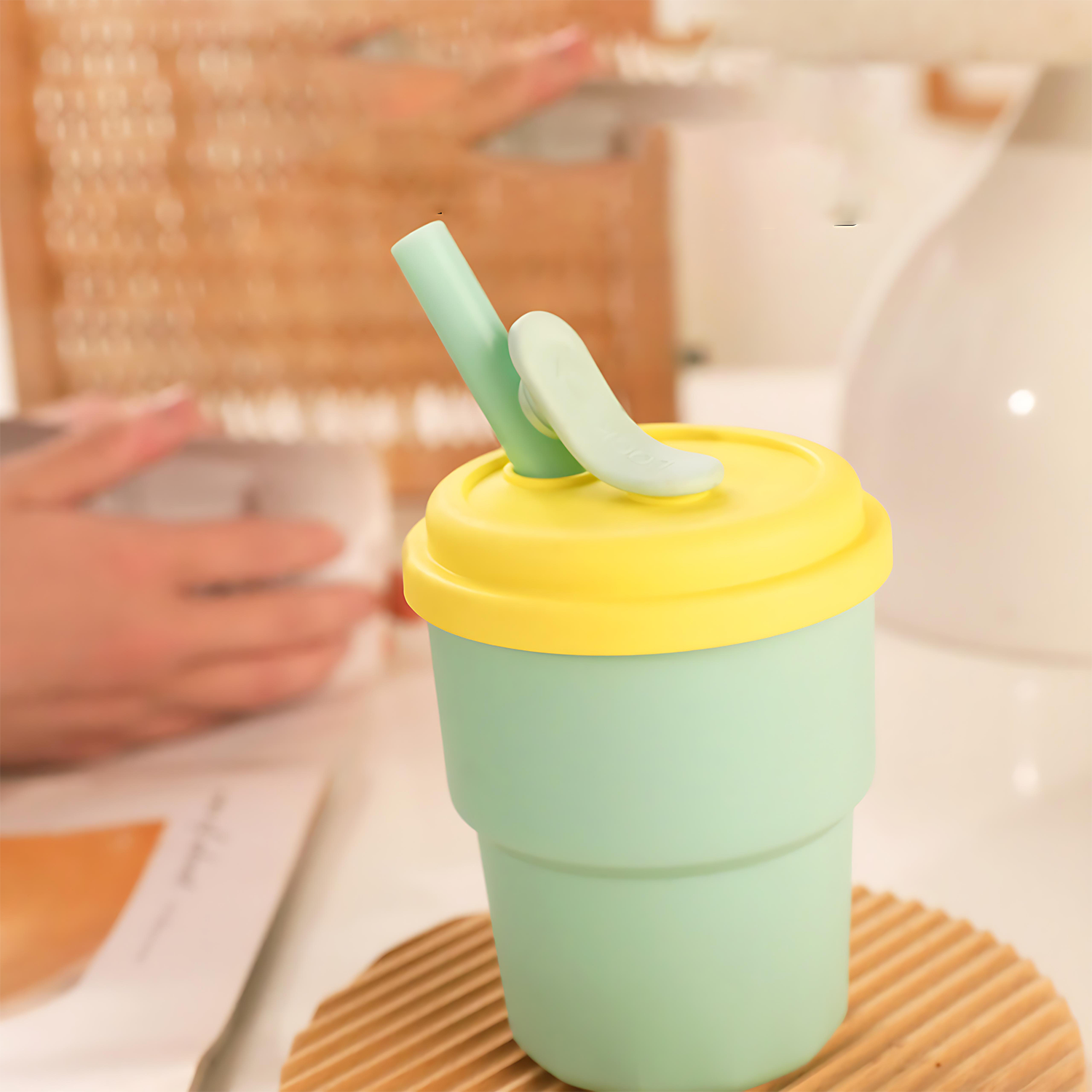 12oz Children's Silicone Straw Cup 8