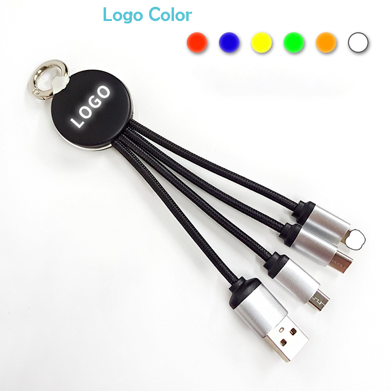 3 in1 USB Charging Cable w/LED Backlight LOGO 3