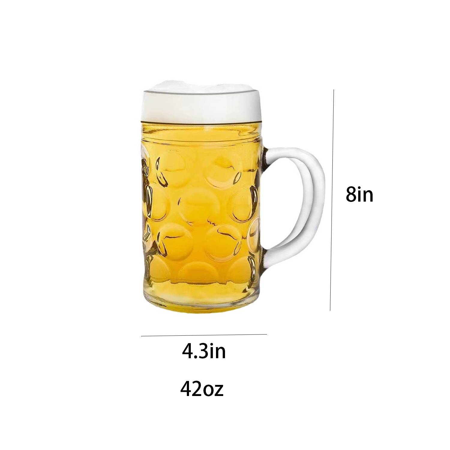 42oz Large Capacity Glass Beer Mug 2