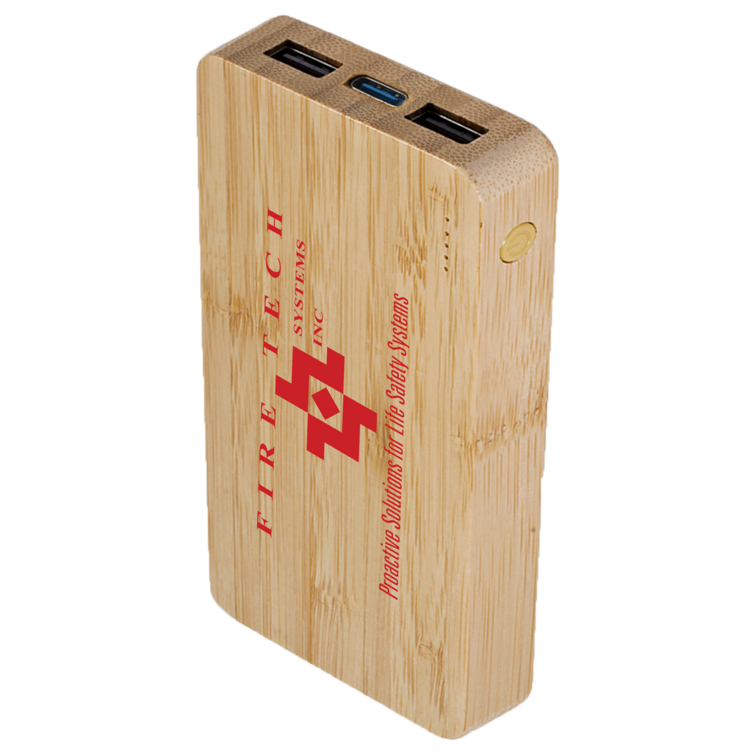 10,000 mAh Bamboo Wireless Charging Power Bank 1