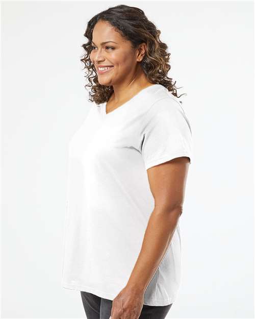 Women's Curvy Collection Fine Jersey V-Neck Tee - 3817 47