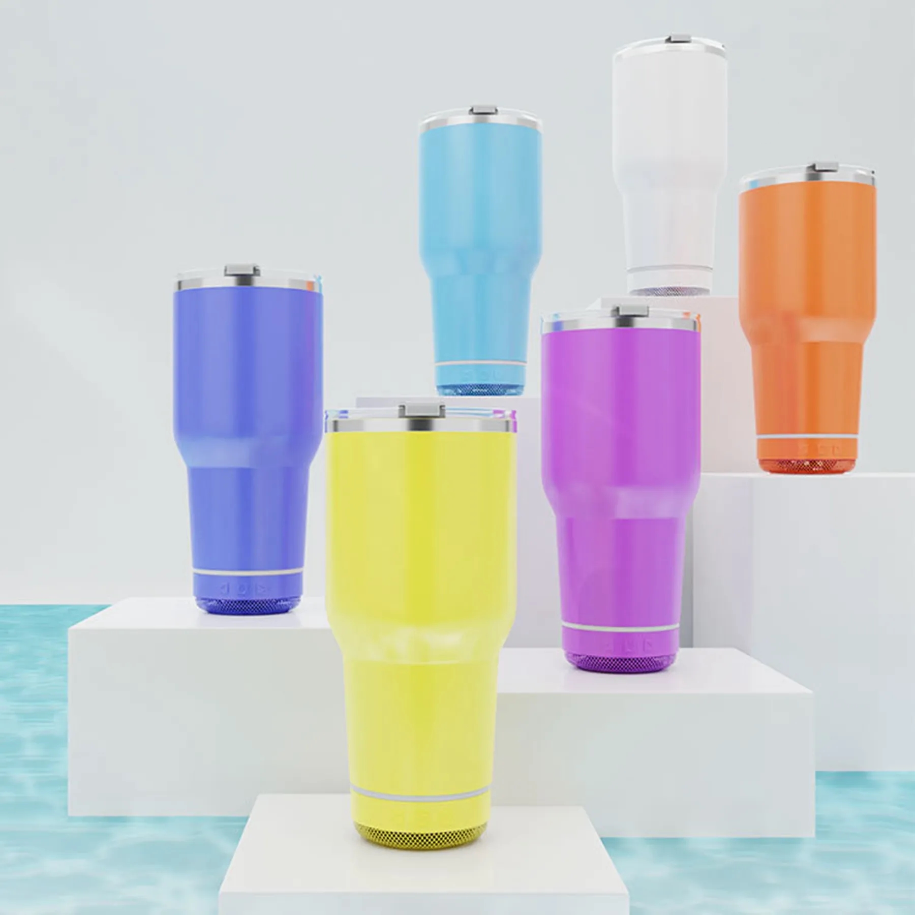 30 Oz. Double Wall Metal Beer Mug with Wireless Speaker 5