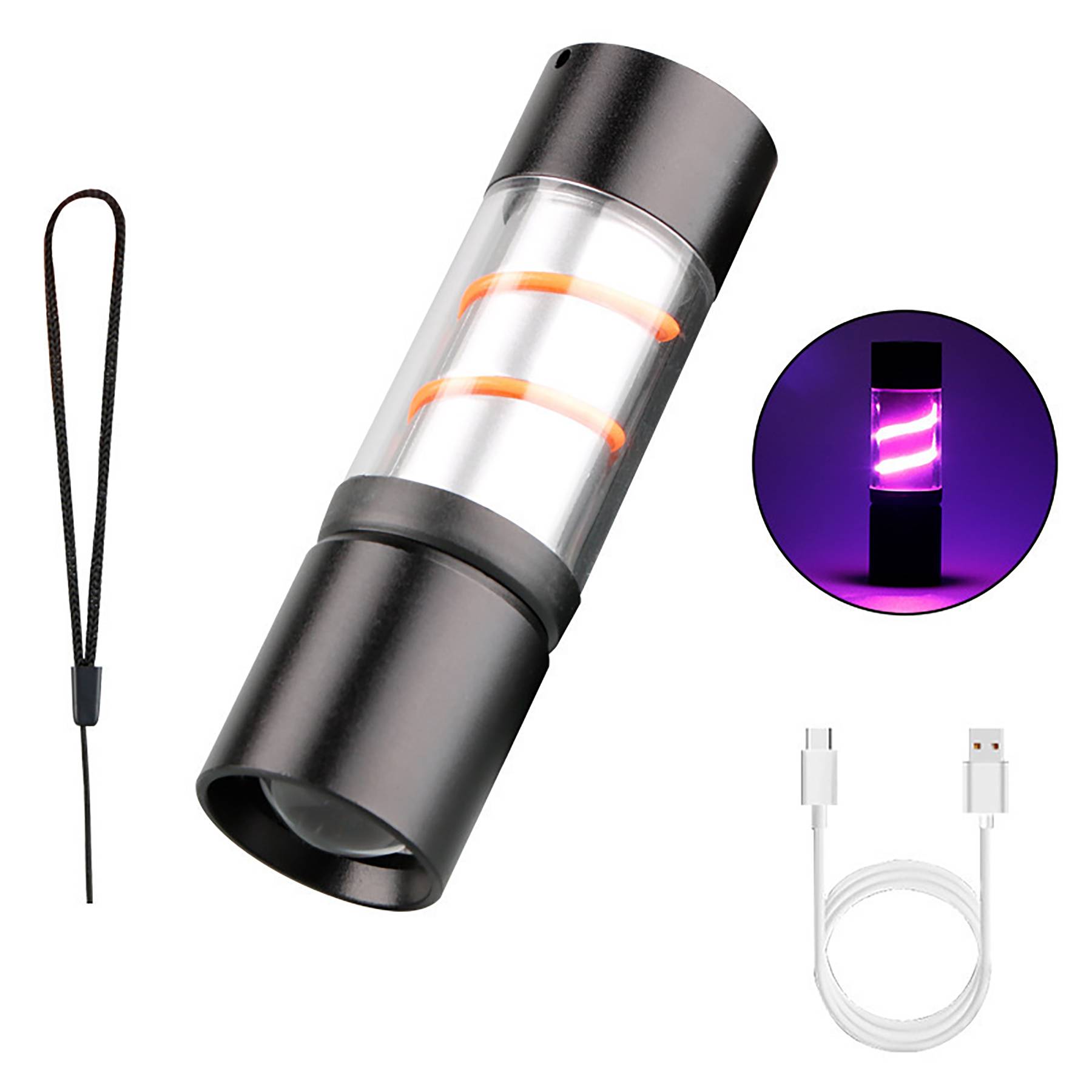 Mini LED Bright Colorful Flashlight Multifunctional Lighting 6